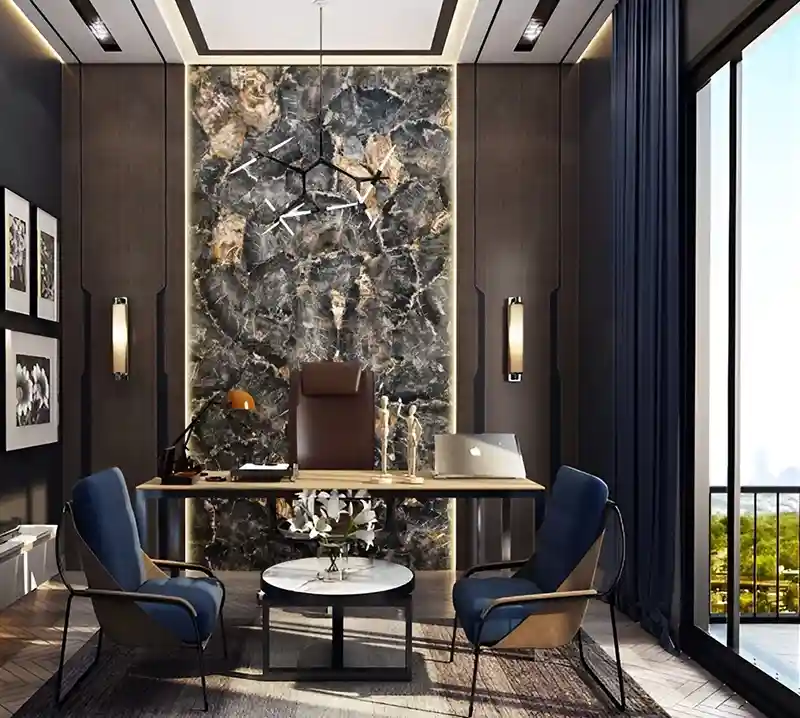 Black Petrified Wood Round