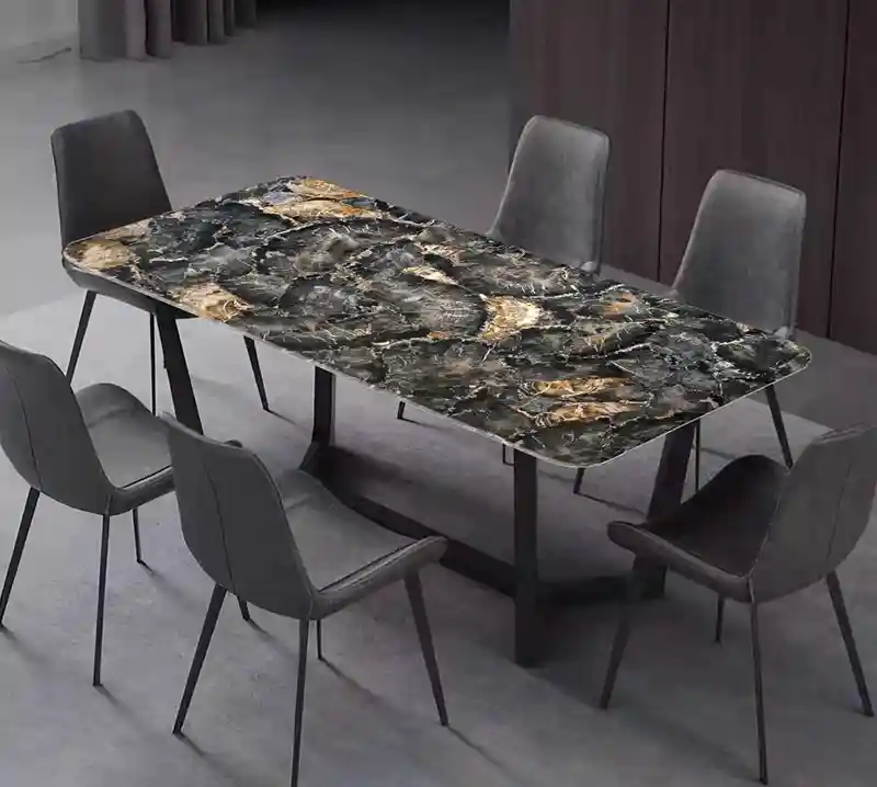 Black Petrified Wood Round