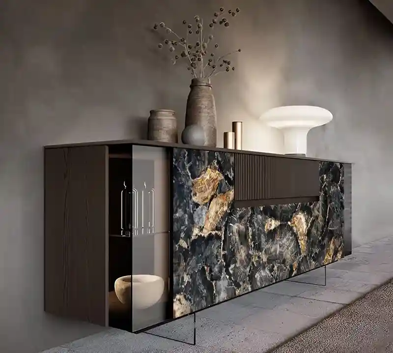 Black Petrified Wood Round