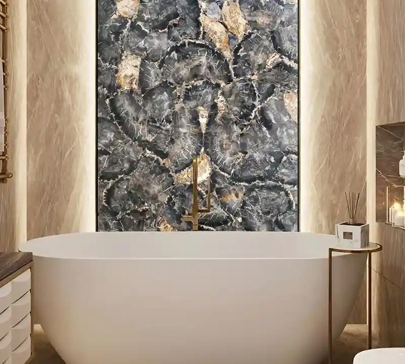 Black Petrified Wood Round