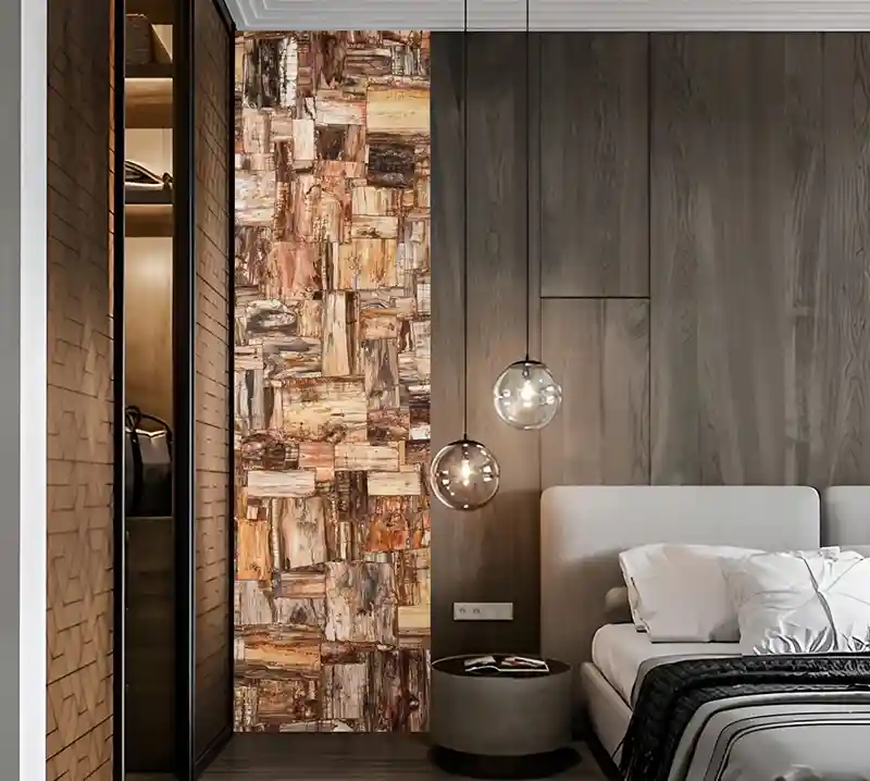 Brown Petrified Wood Retro