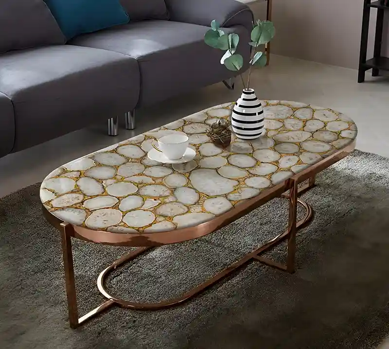 Crystal Agate With Gold