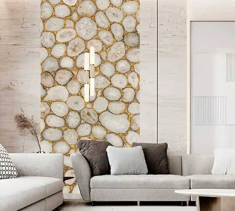 Crystal Agate With Gold