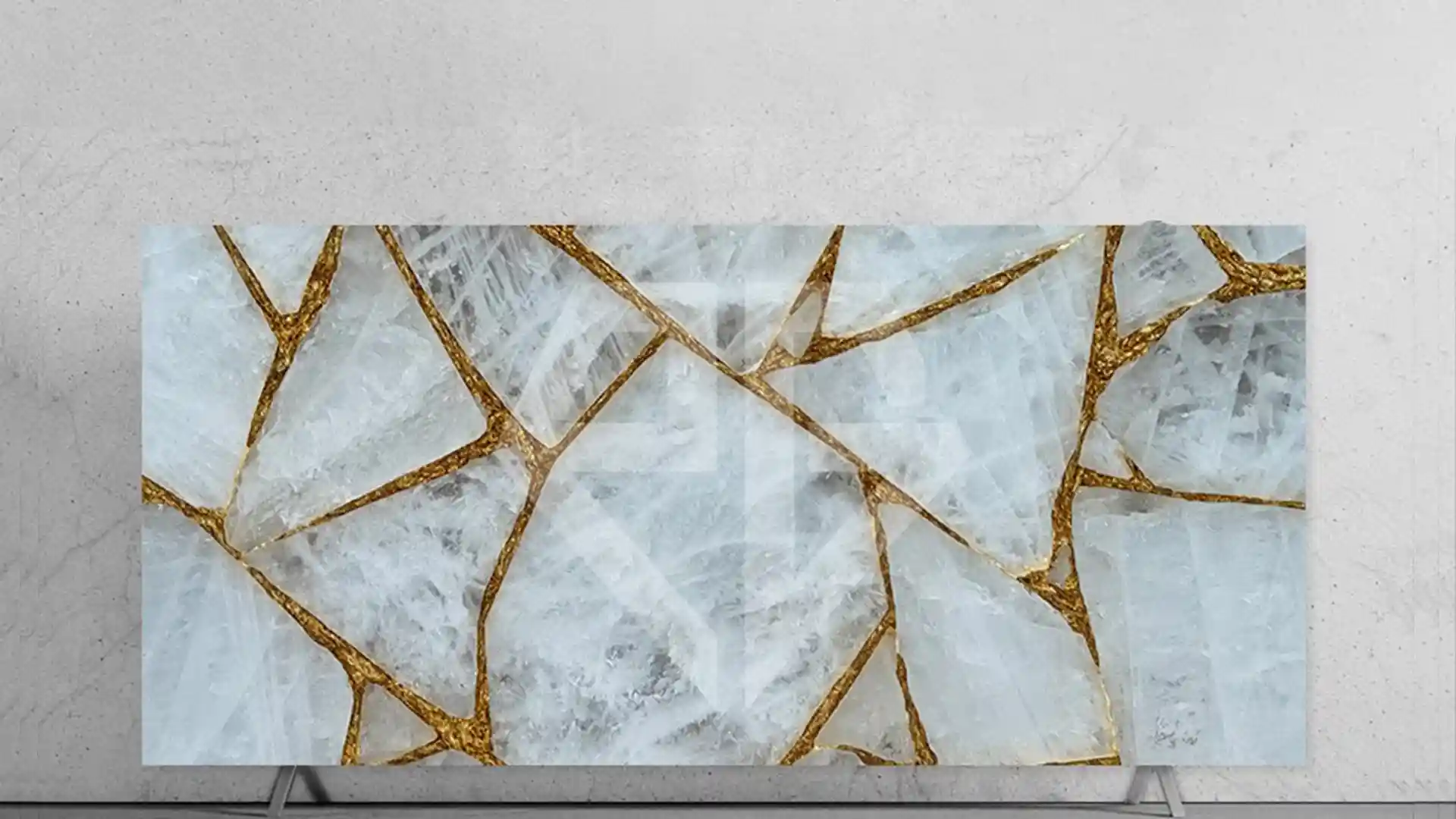 Crystal Quartz With Gold Glitter