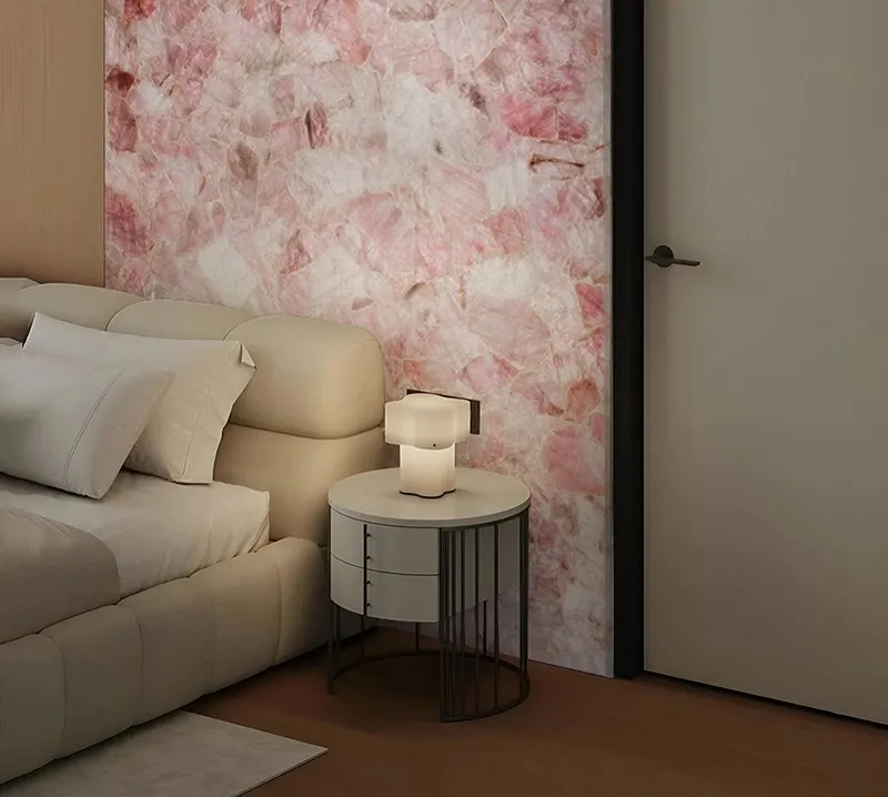 Rose Quartz Bedroom Feature Wall