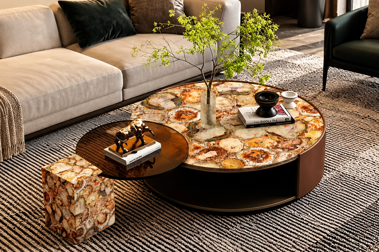 Rare Precious and Semiprecious Stone Slabs: Exclusive Gemstones for Haute Interior Architecture