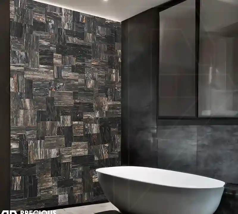 Black Petrified Wood Retro