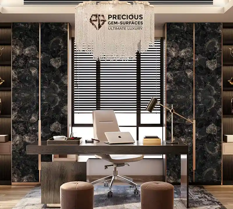 Black Petrified Wood Retro