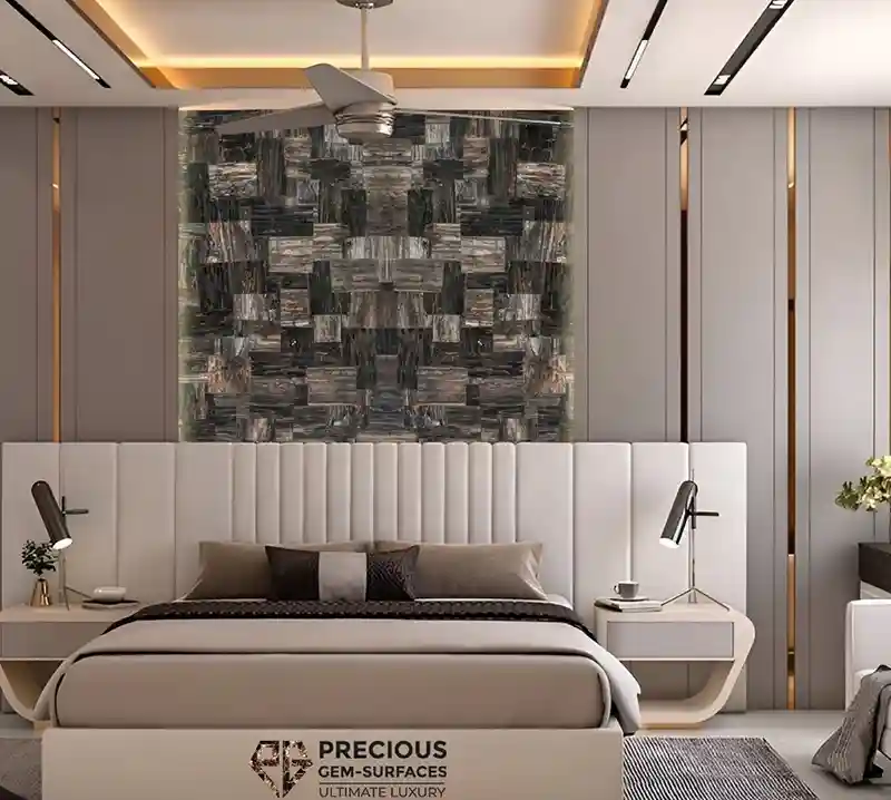 Black Petrified Wood Retro