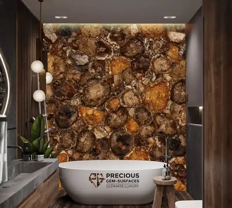 Brown Petrified Wood Round