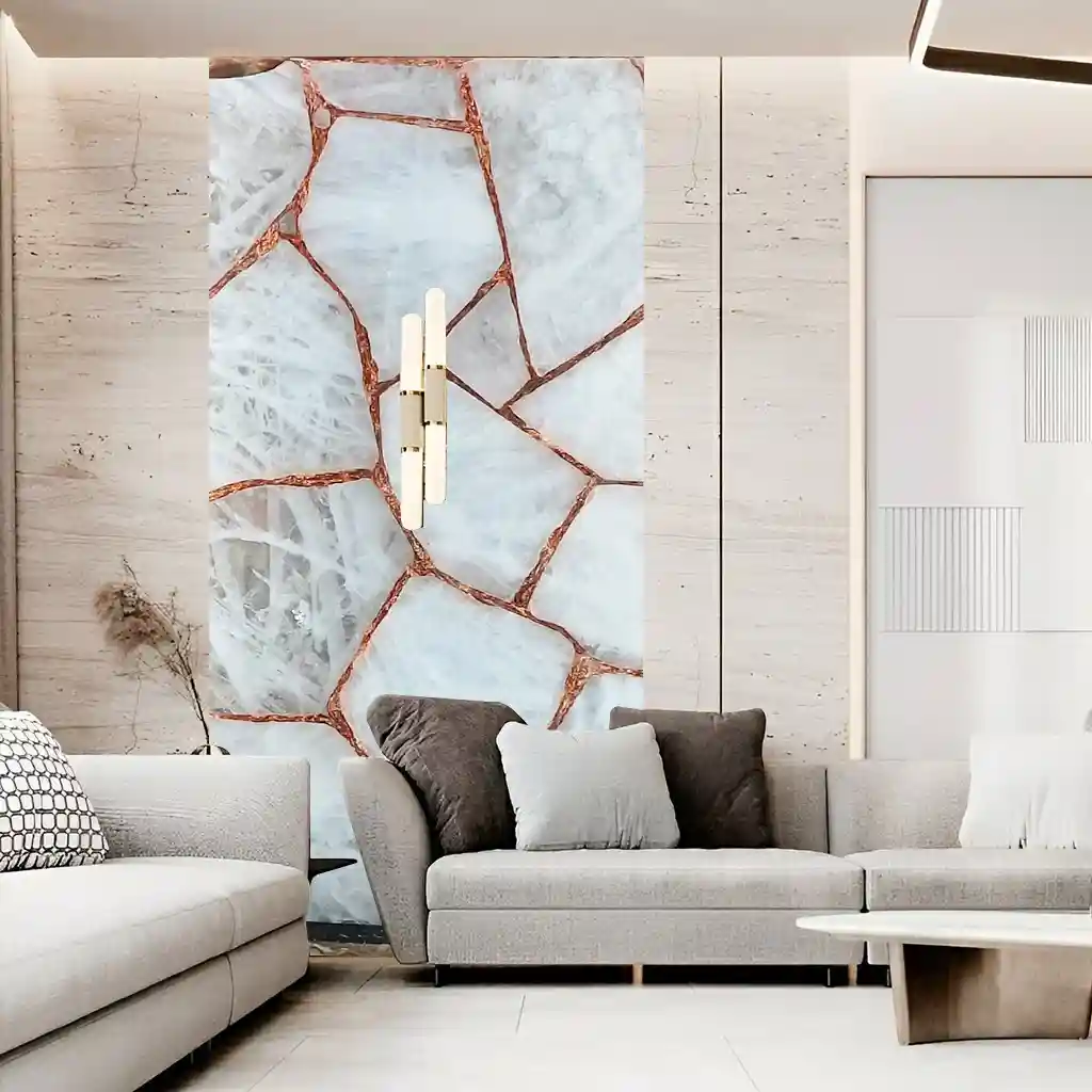 Crystal Quartz With Rose Gold