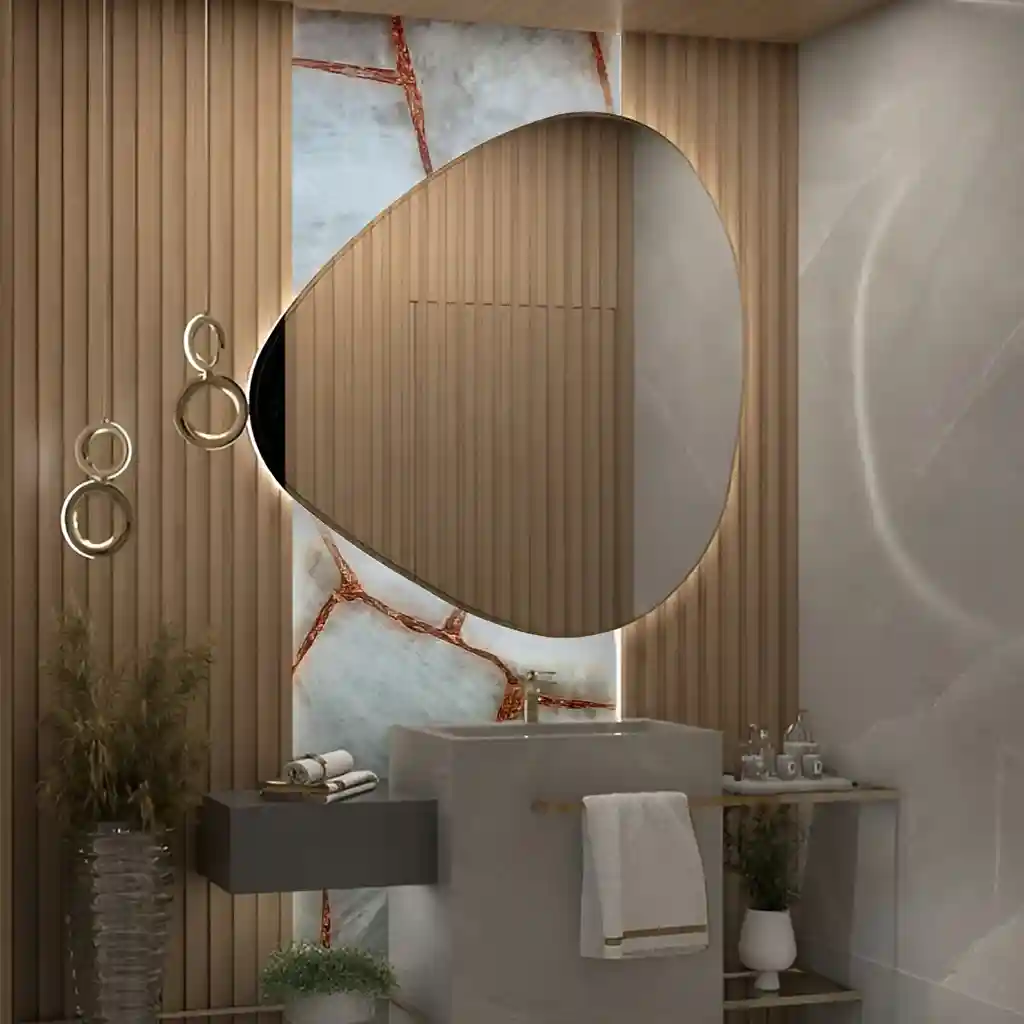 Crystal Quartz With Rose Gold