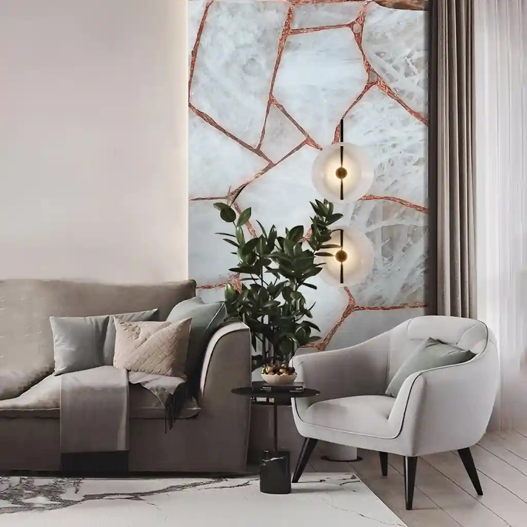 Crystal Quartz With Rose Gold