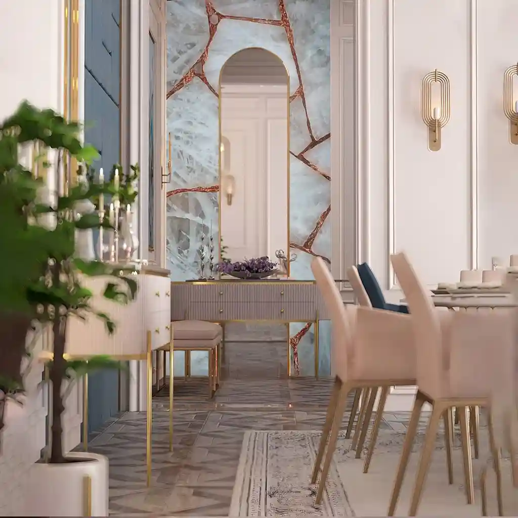 Crystal Quartz With Rose Gold