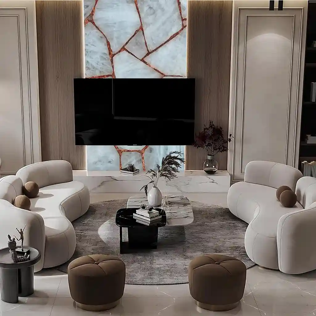 Crystal Quartz With Rose Gold