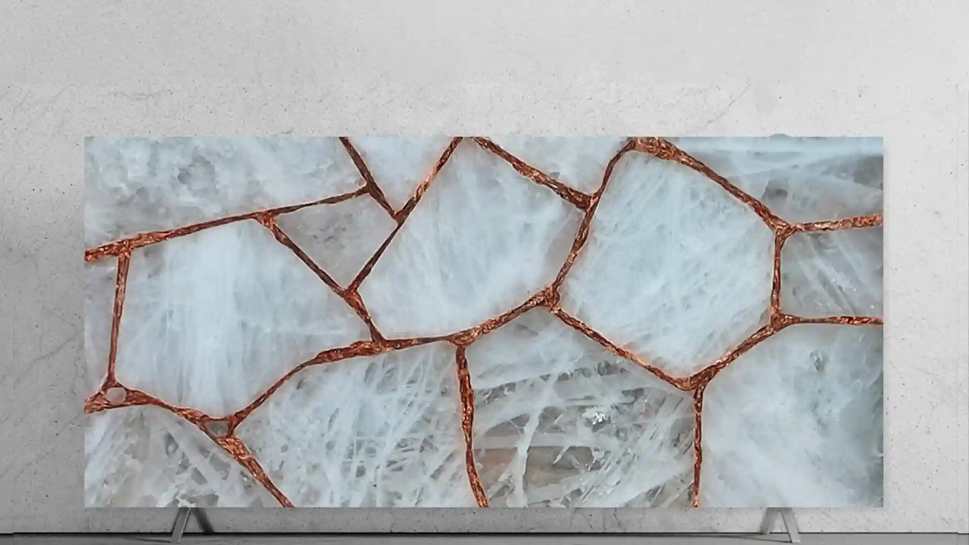 Crystal Quartz With Rose Gold