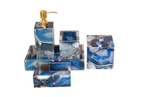 Semiprecious Stones Bathroom Accessories