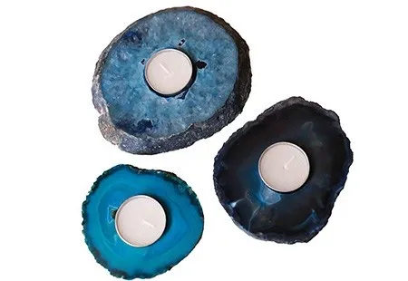 Semiprecious Stones Candle Stands