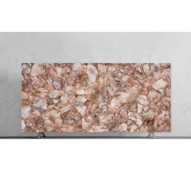 Golden Hemotied Quartz Slab