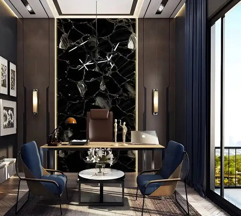 Obsidian Black With Silver