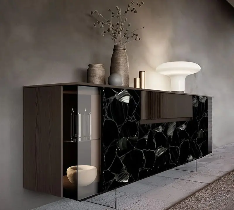 Obsidian Black With Silver